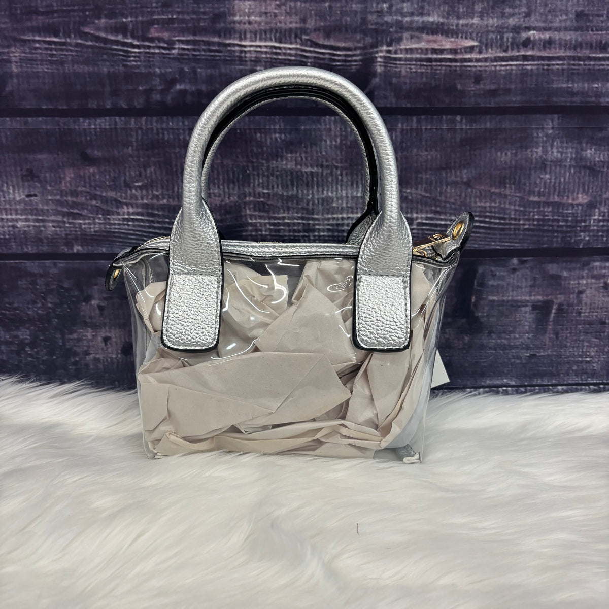 Jen & Co. Tailgate Clear Crossbody Satchel Amora