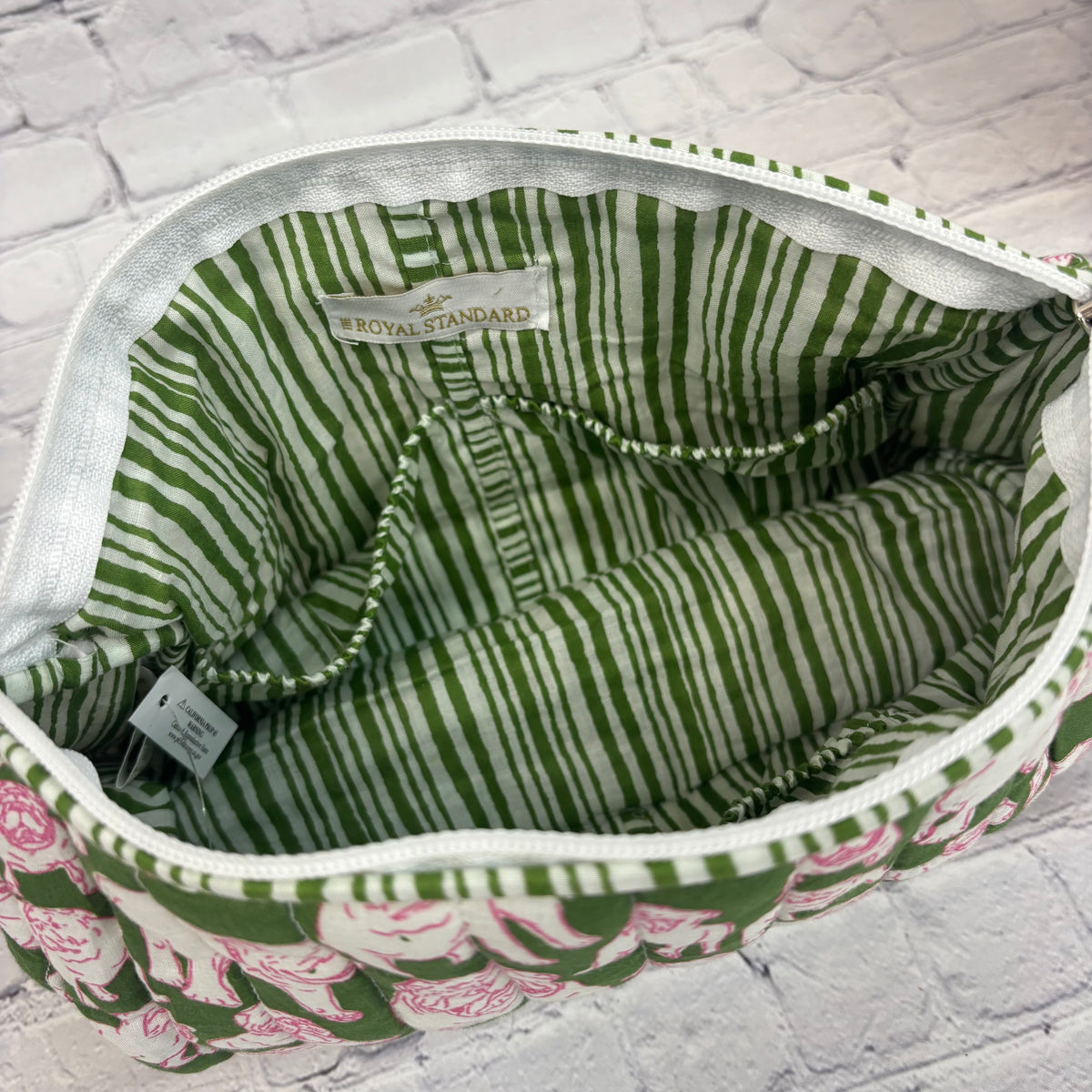 Royal Standard Cosmetic Quilted Bag Chelsea Pink Bulldog