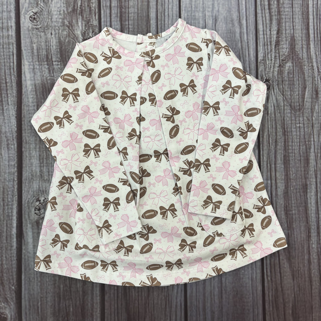 Ishtex Textile Products Toddler 2 Piece Girls Football Brown Leggins Set