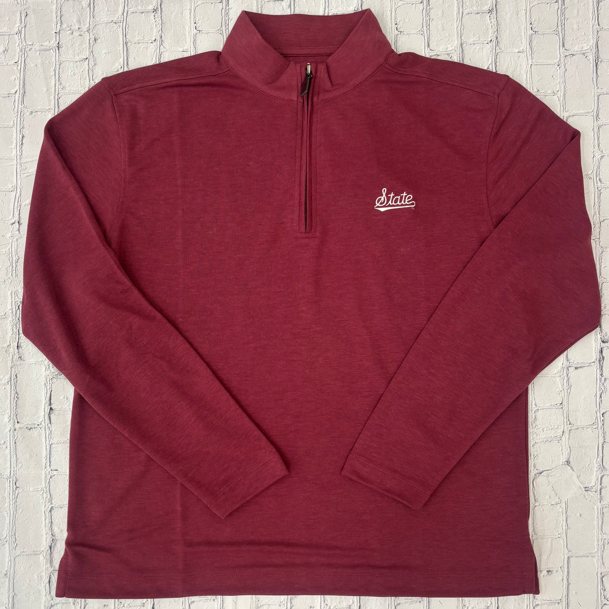 Horn Legend Pullover Men's Quarter Zip Light Weight Script State