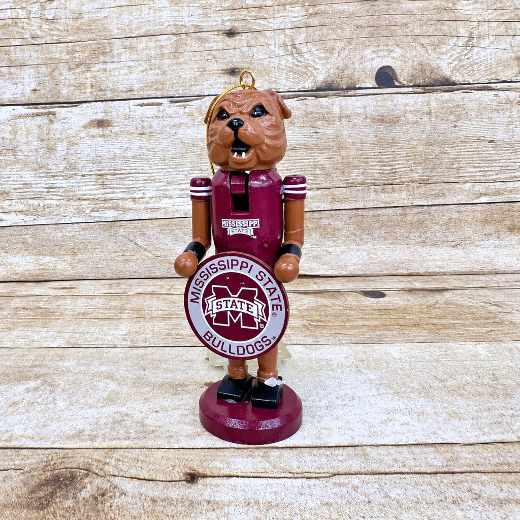 Santa's Workshop, Inc. Christmas Ornament Nutcracker Bulldog Mississippi State M-State Bulldogs