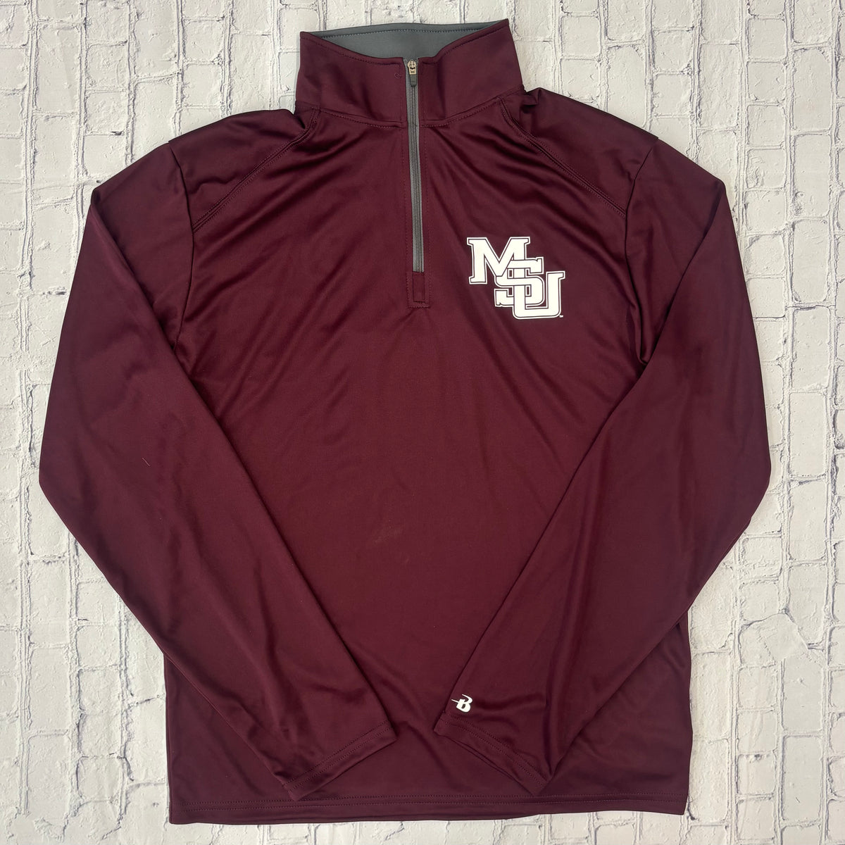 Badger Pullover Men's Quarter Zip MSU Interlock