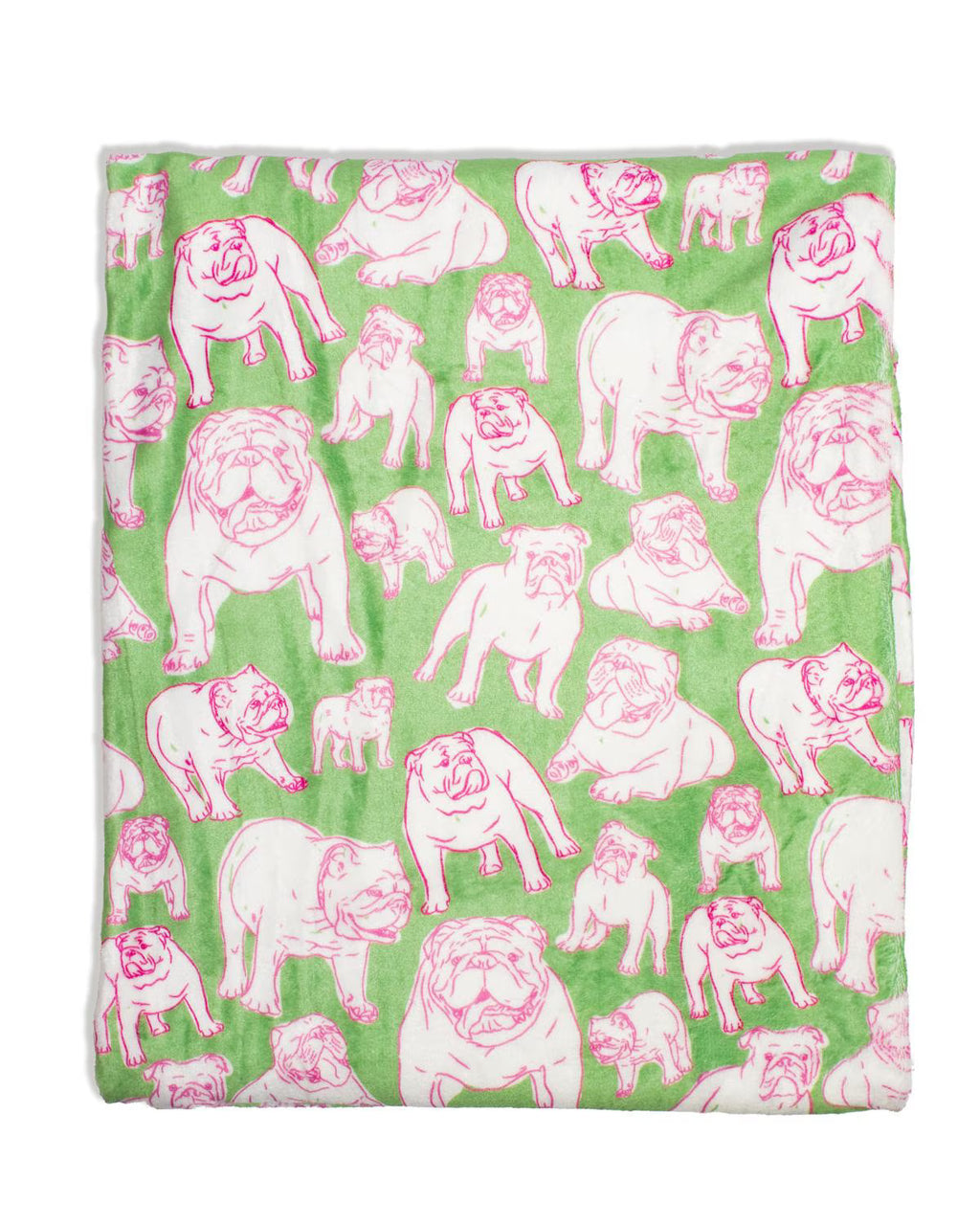 Royal Standard Blanket Throw Chelsea Pink Standing Bulldogs