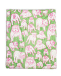 Royal Standard Blanket Throw Chelsea Pink Standing Bulldogs