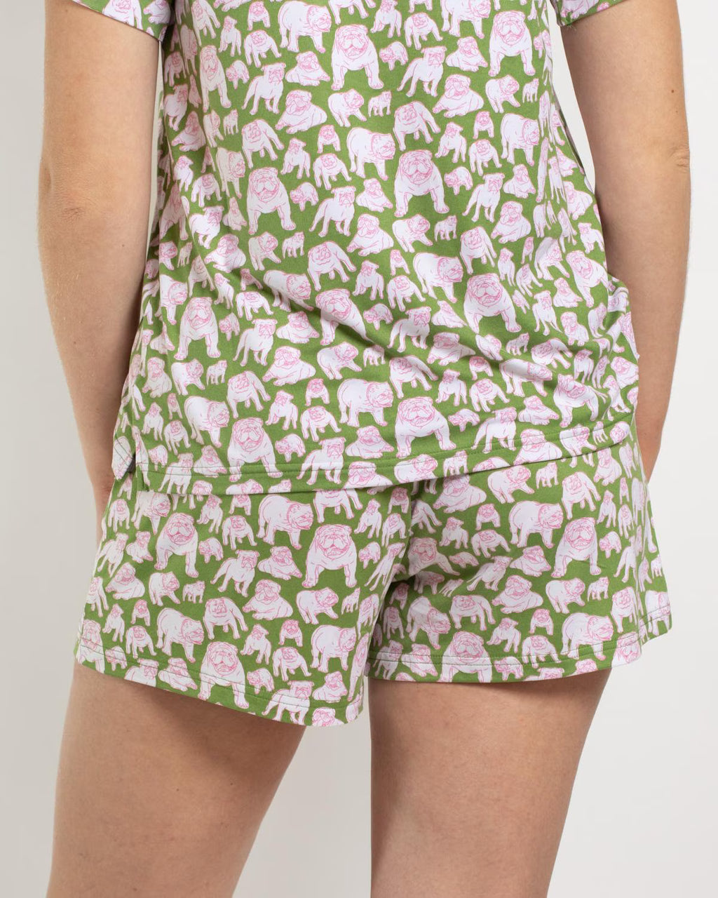 Royal Standard Pajama Shorts Chelsea Pink Bulldogs