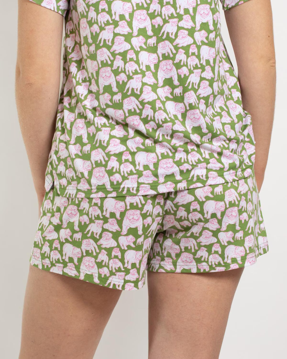 Royal Standard Pajama Shorts Chelsea Pink Bulldogs