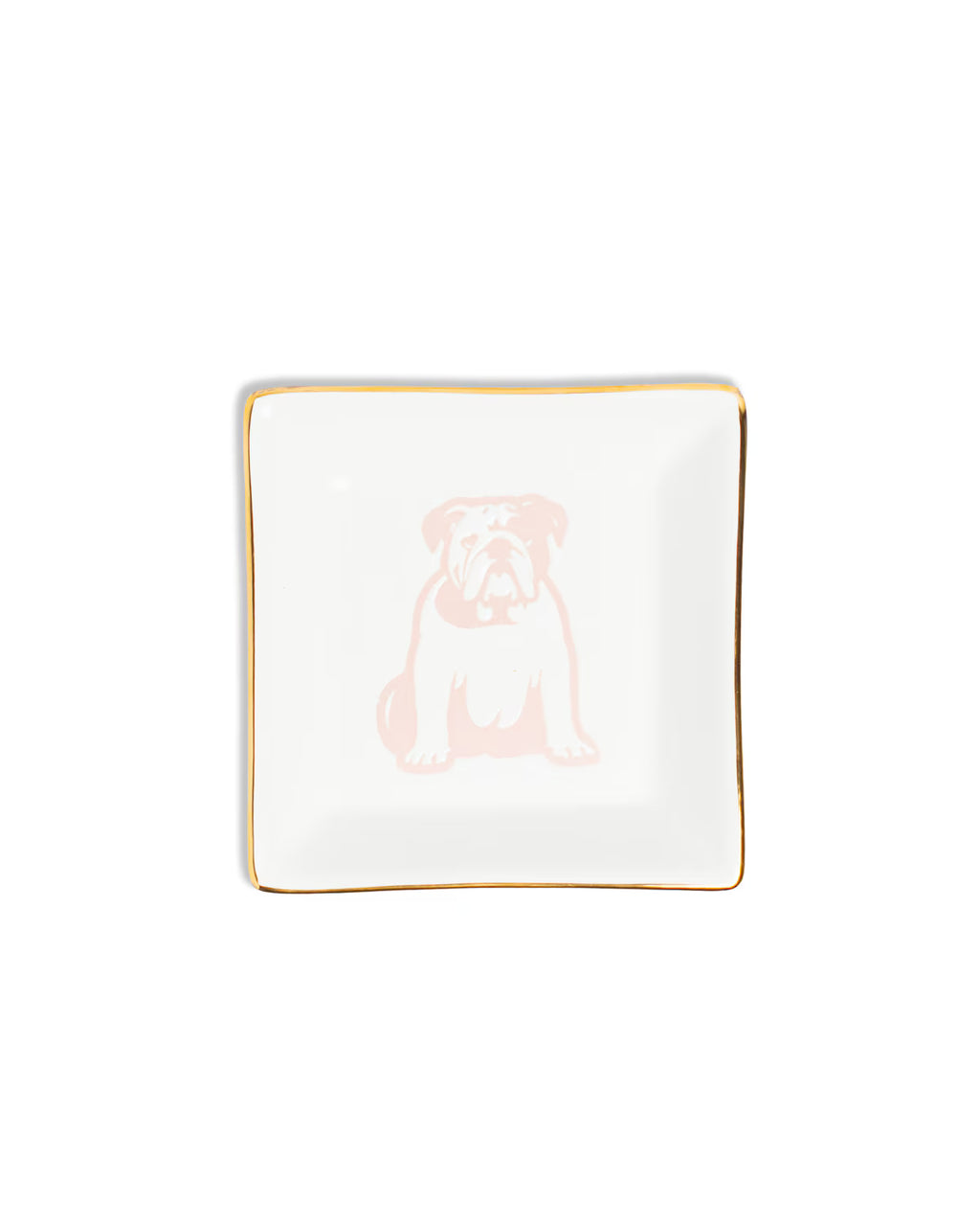 Royal Standard Trinket Tray Pink Bulldog