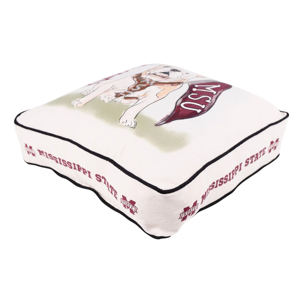 Glory Haus Home Pillow Hail State Real Sittng Bulldog Flag MSU Pipng