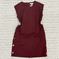 Dress Women's Sleeveless Side Buttons With Pockets