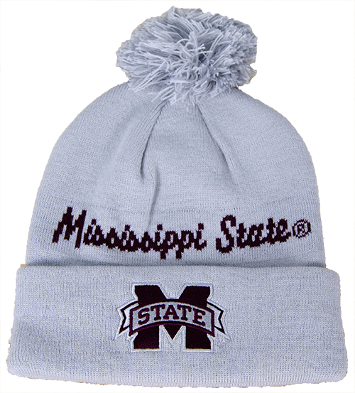 Adidas Cap Beanie Pom Mississippi State Patch M-State