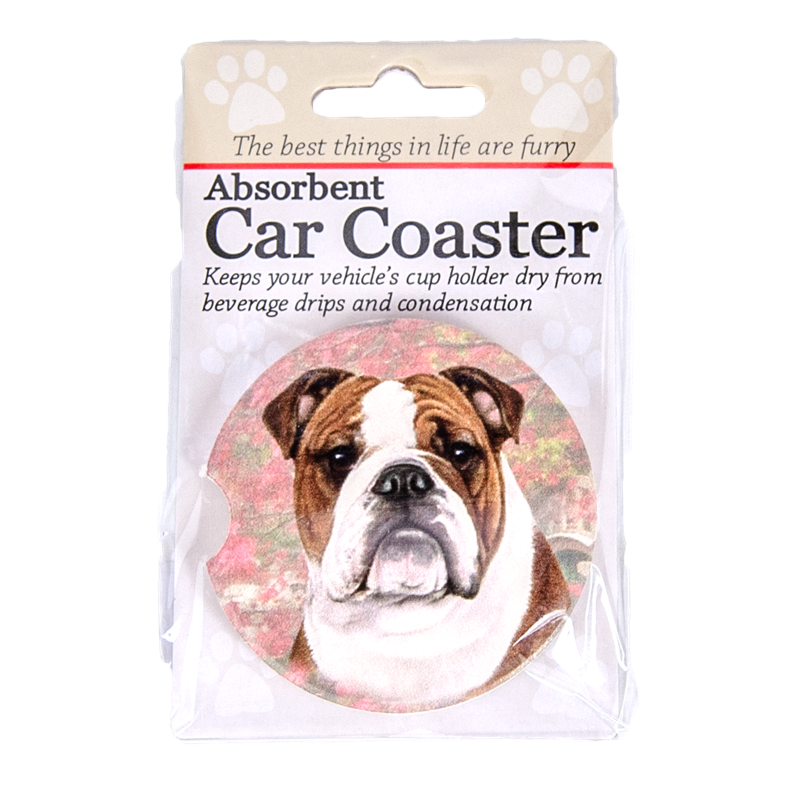 E&S Imports Inc./Petasaurus Auto Coaster Real Bulldog Hooded Floral