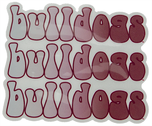Sds Design Associates Auto Decal 3.5" Bulldogs Bbl Txt X3 Vinylon