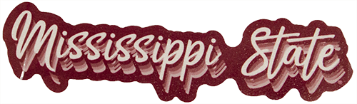Sds Design Associates Auto Decal 3.5" Mississippi State Shadow Script Vinylon