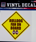 Sds Design Associates Auto Decal 5" Bulldog Fan On Brd M-State Vinylon Warning Sign