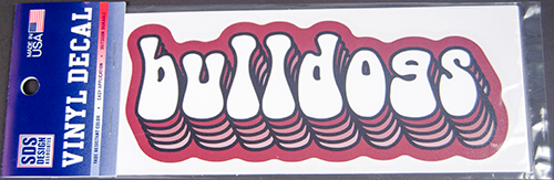 Sds Design Associates Auto Decal 6.5" Bulldogs Bubble Text Vinylon