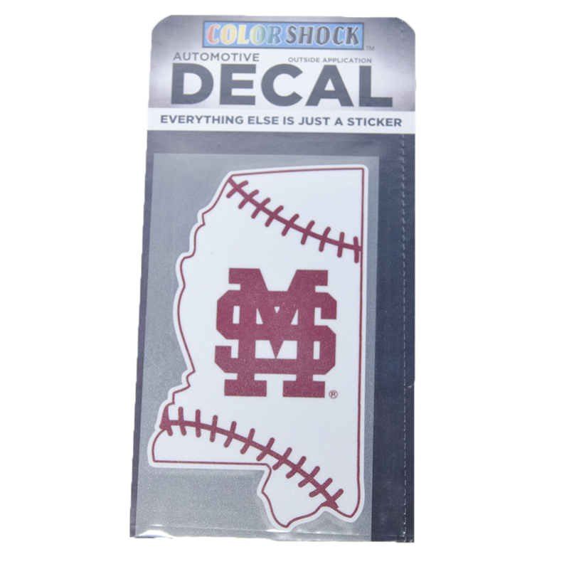 Cdi Corporation Auto Decal MS Shape Baseball Stitch M-Over-S