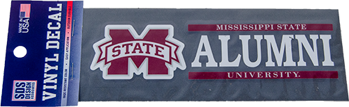 Sds Design Associates Auto Decal Rect M-State Mississippi State Over Alumni Vinylon