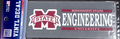 Sds Design Associates Auto Decal Rect M-State Mississippi State Over Eng