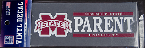 Sds Design Associates Auto Decal Rect M-State Mississippi State Over Parent