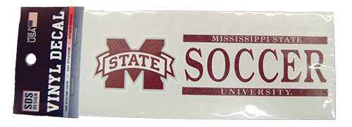 Auto Decal Rectangle M-State Soccer Ball Vinyl