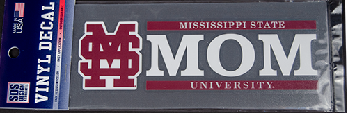 Sds Design Associates Auto Decal Rect M-Over-S Mississippi State Over Mom Vinylon