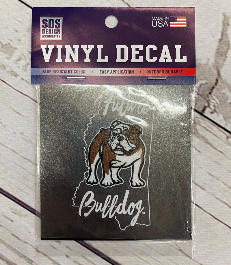 Sds Design Associates Auto Decal Vinylon 3" Future Bulldog Shape Of MS