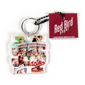 Red Bird Paper Auto Key Chain MS Wtrclr Collage