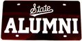 Auto License Plate Acrylic Mirror Alumni Script State