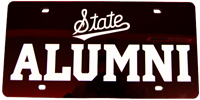 Auto License Plate Acrylic Mirror Alumni Script State