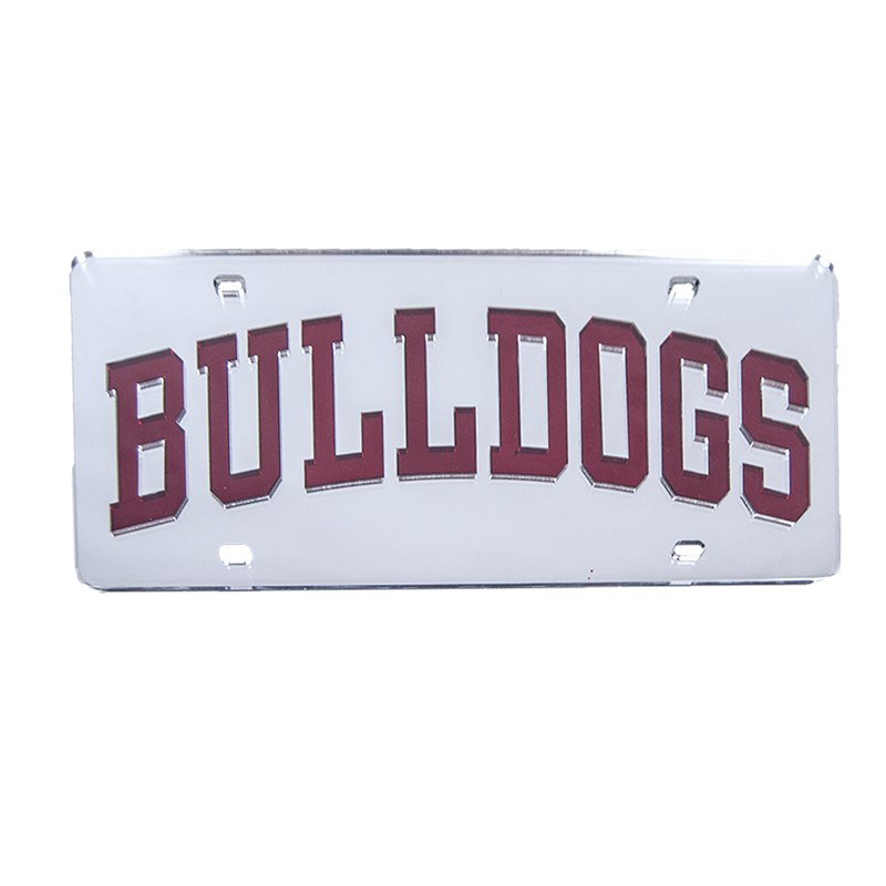 Auto License Plate Mirror Arch Bulldogs