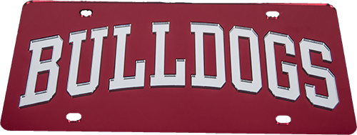 Auto License Plate Mirror Bulldogs Arch