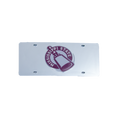 Auto License Plate Mirror Cowbell Circle M-State