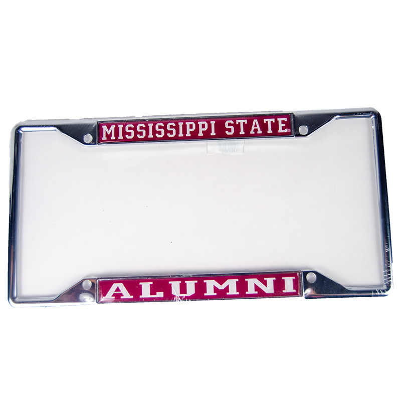 Auto License Plate Frame M-State Over Alumni