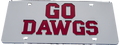 Auto License Plate Mirror Go Dawgs