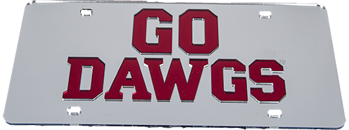 Auto License Plate Mirror Go Dawgs