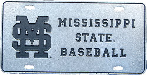 Auto License Plate M-Over-S Baseball