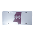 Auto License Plate Mirror Mississippi Shape M-State