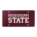 Auto License Plate Mississippi State Maroon Background