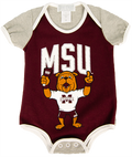 Baby 1PC DIAPER SHIRT 2TONE MSU CheerING BULLY