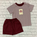 Baby Boys 2 Piece T-Shirt & Short Sleeve Bulldog Applique