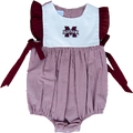 Infant Embroidered Gingham Bubble M-State