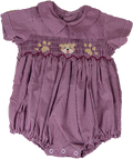 Baby Bubble BOY Smocked W COLLAR Gingham BulldogHooded PAWS
