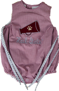 Baby Bubble GRL Gingham MEGAPHONE Applique PAW HAIL STATE Emblem