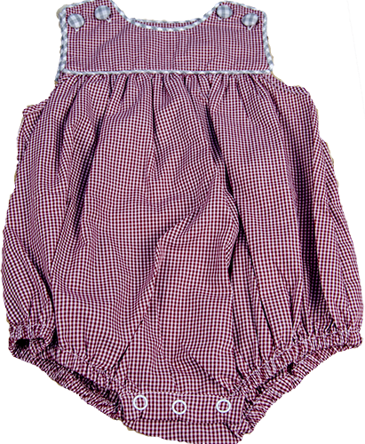 Baby Bubble UNISX Gingham SHOULDR BTNS