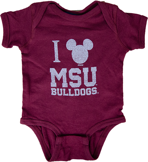 Baby Creeper Disney Ears MSU Bulldogs