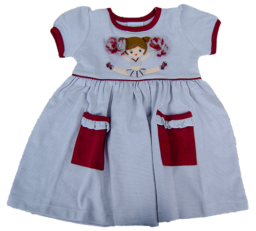 Baby Dress Cheerleader Popover Rule with Pockets