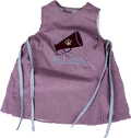 Baby DRES SilverLong Sleeve Gingham MEGAPHONE Applique PAW HAIL STATE Emblem
