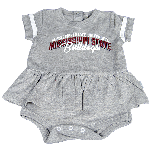 Baby Dress Onesie V-Neck Ruffle M ST Bulldogs SCRIPT PENNY