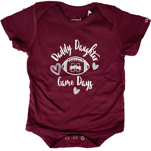 Baby ONESIE DADDY DAUGHTER Football M-State GAME DAYS