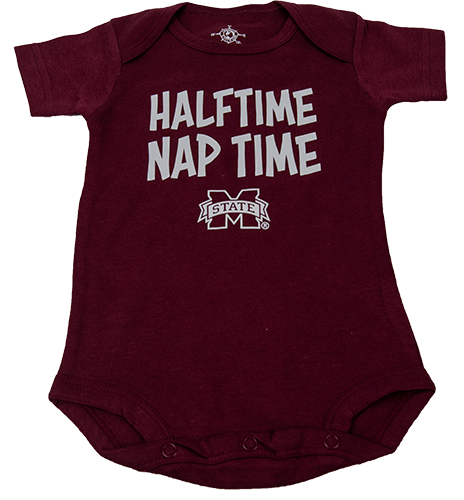 Baby Onesie Short Sleeve  Halftime Nap Time M-State